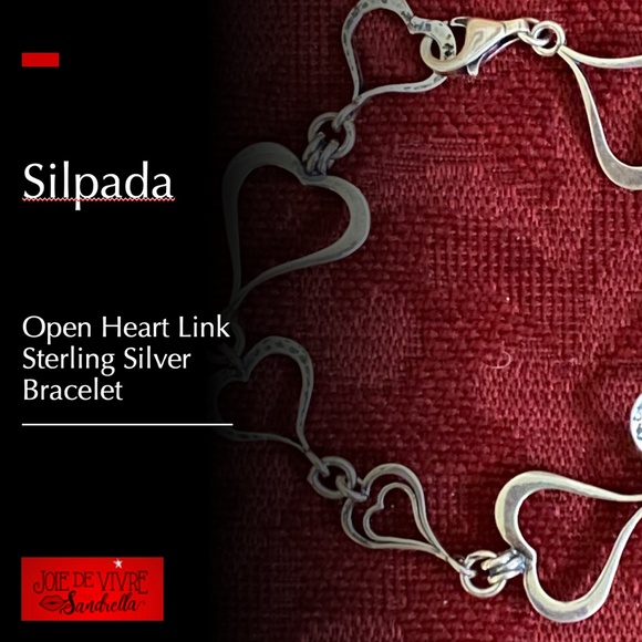 Silpada Spread the Love Sterling Bracelet - Picture 1 of 14